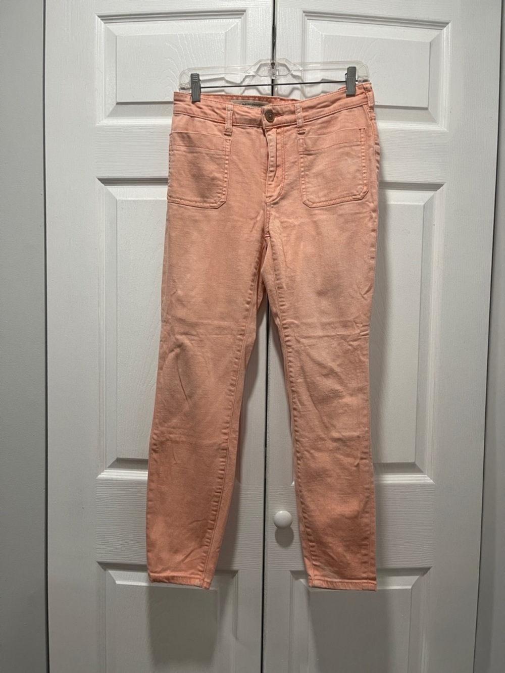 Pilcro & The Letterpress High Rise Skinny Jeans | Peach | sz 27